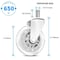 Ipower LPHY Plastic Office Chair Caster 3 inch transparent, 5 Pack, 5PK FNCASTEROFFICEMETAL3TRNX5 - alternate 3